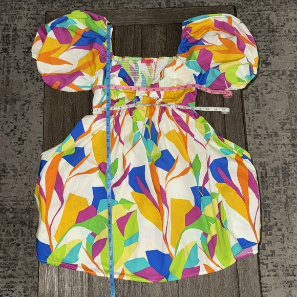 Flying Tomato MEANT FOR YOU WOVEN MINI DRESS Yellow Blue Pink - Picture 10 of 12